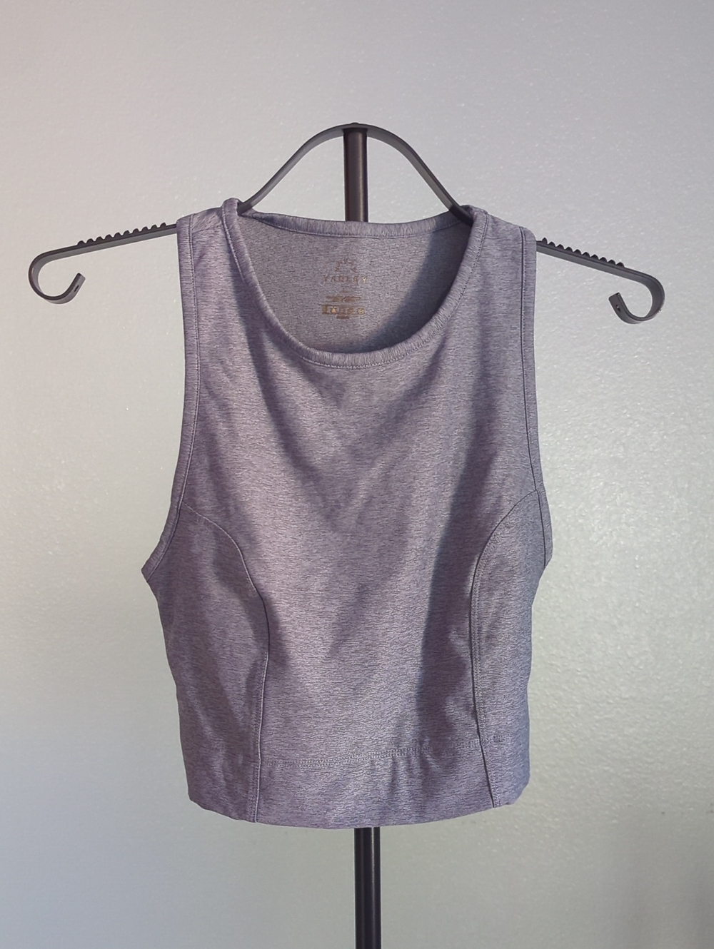 Varley Agnes Performance Crop Sports Bra in Gray Size Large